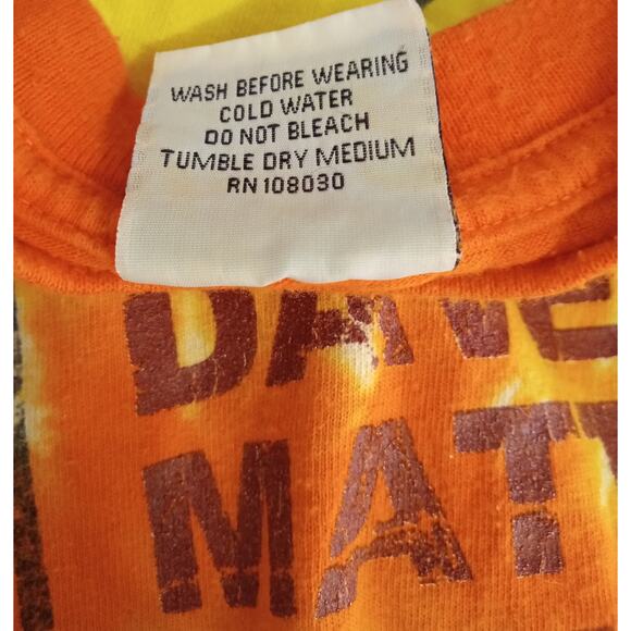 VTG Y2K Dave Matthews Band '07 Official Tour Tee Tie Dye Authentic Pigment SZ S - Picture 5 of 9